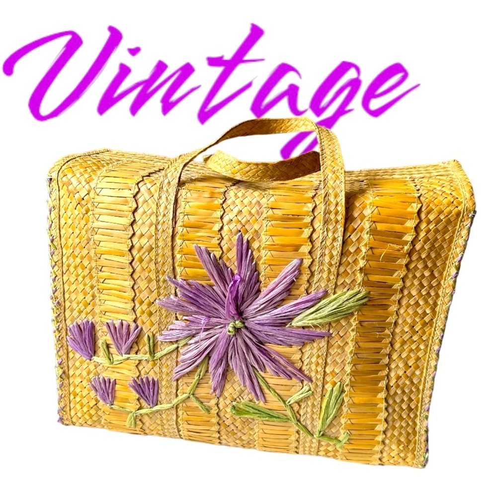 Vintage Straw Handbag